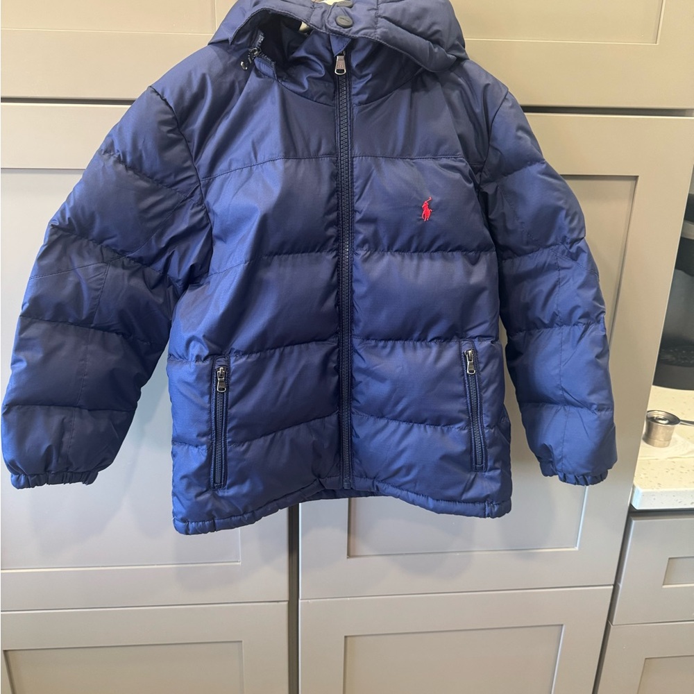 Boy size 6, Polo by Ralph Lauren Royal Blue Puffer Jacket with Hood